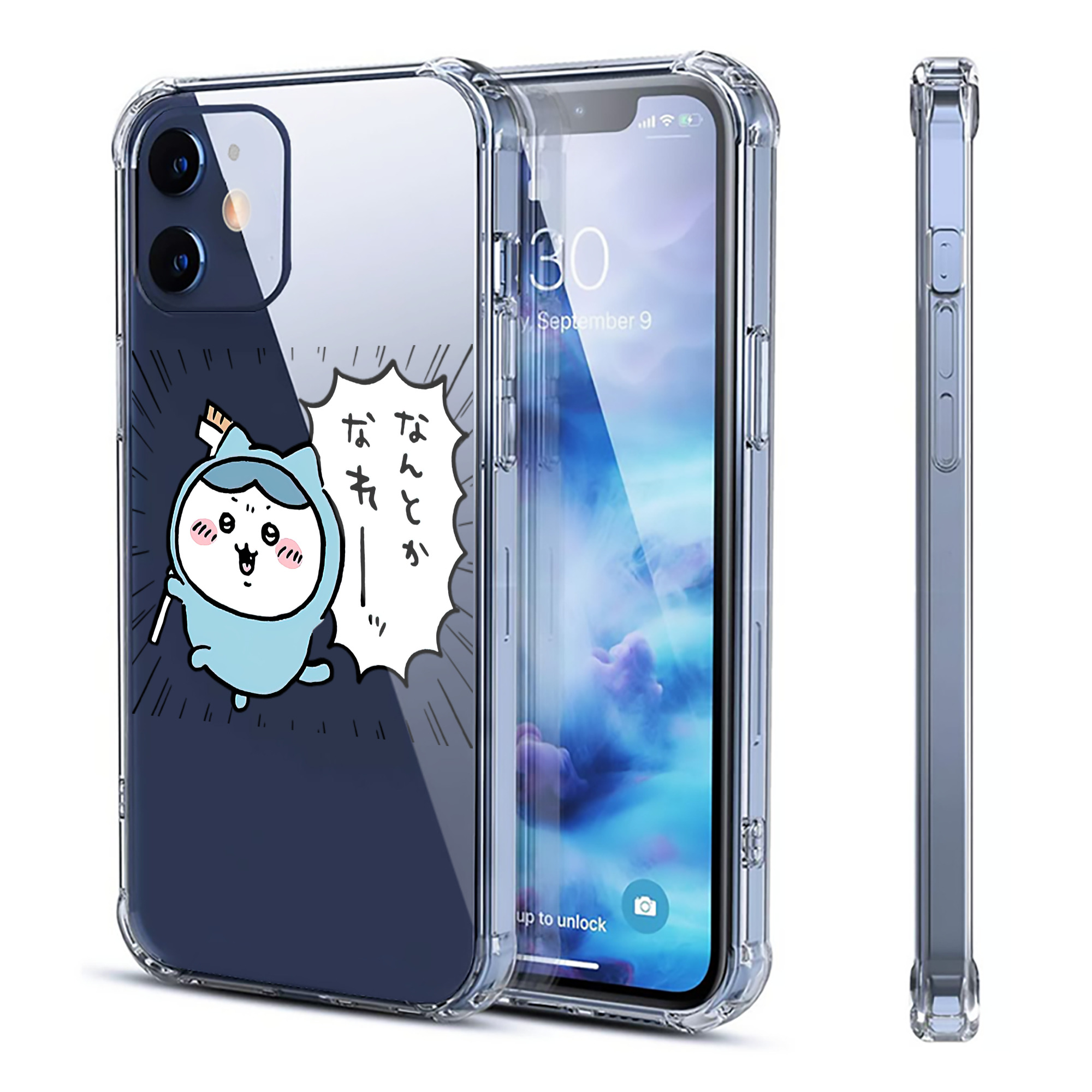 （画像用） ちいかわ ハチワレ Chii-kawa hachiware 【iPhone 12シリーズ対応】透明スマホケース（クリアソフトケース）